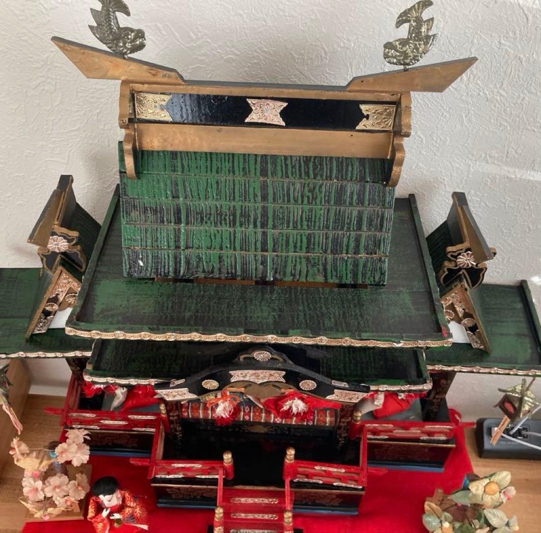 御殿雛　屋敷つき雛人形 アンティーク雛