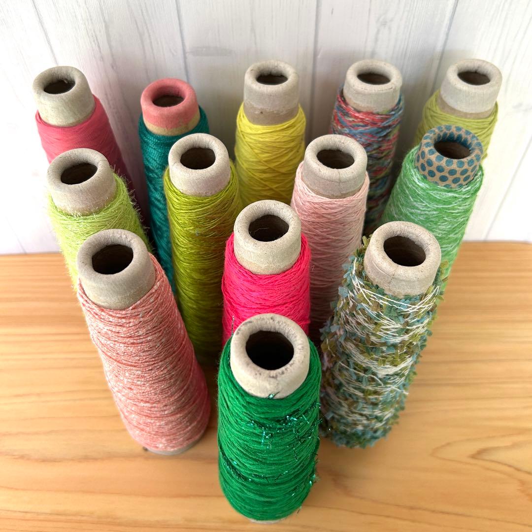 素材糸　ファンシーヤーン　ラッピングヤーン多種　お買い得セット