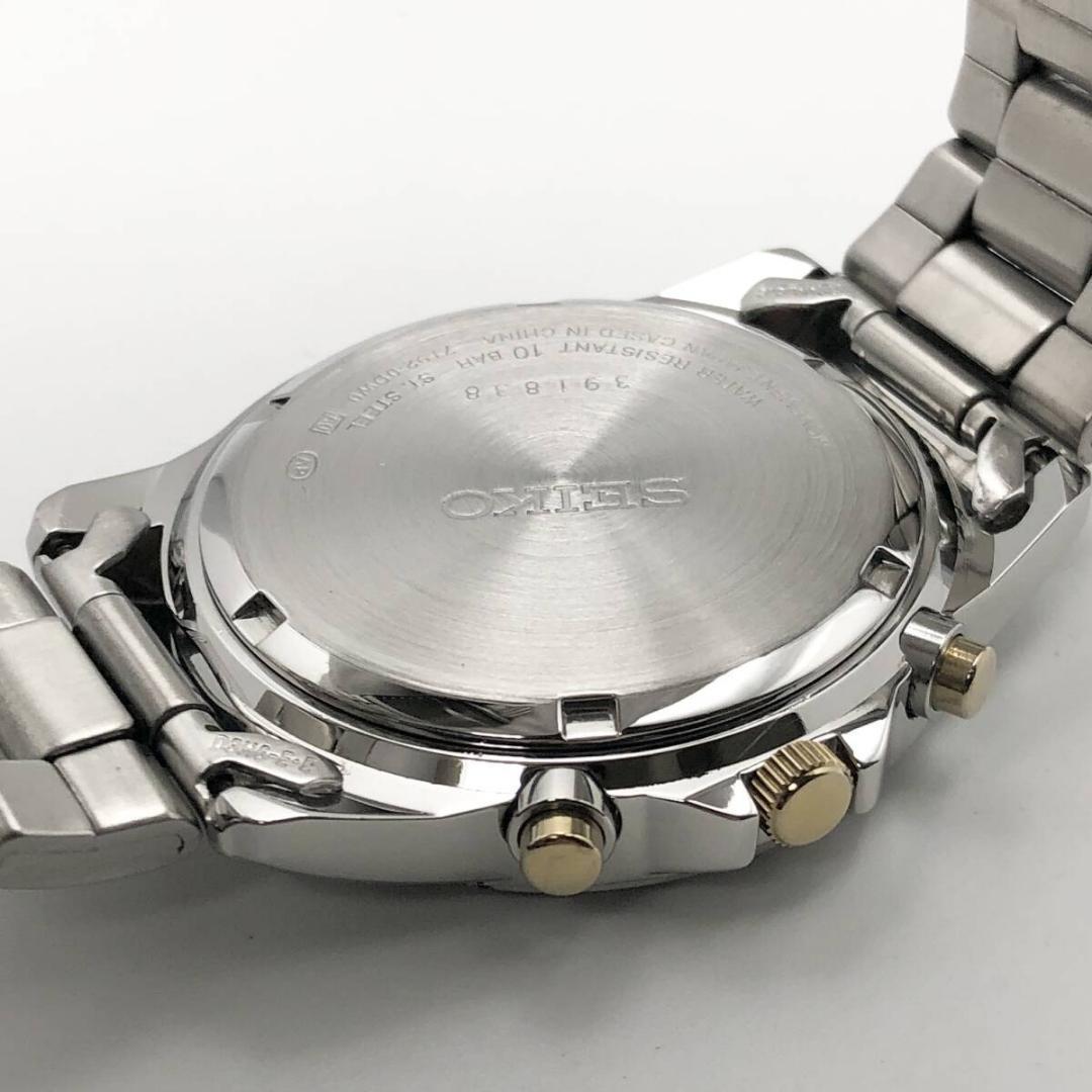 美品・稼働 SEIKO セイコー 7T92-0DW0 クロノグラフ 腕時計