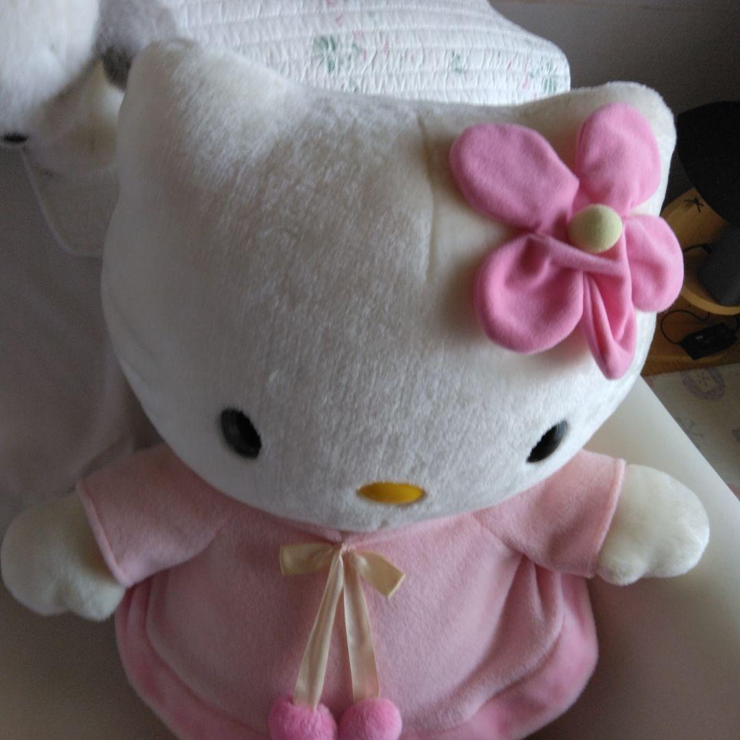 【希少・ビンテージ】ハローキティ ぬいぐるみ 特大 ピンク エンジェル （天使）