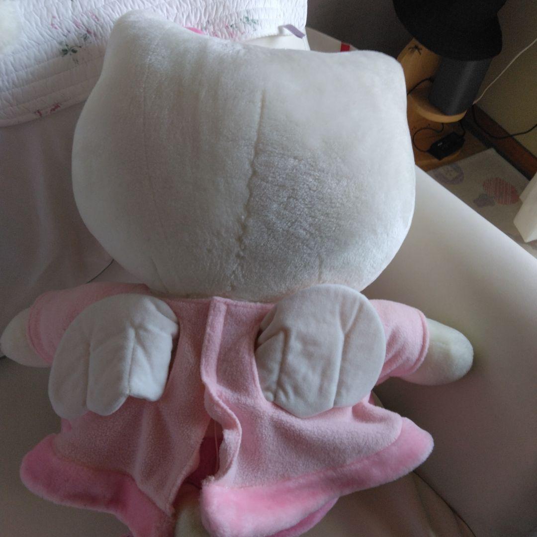 【希少・ビンテージ】ハローキティ ぬいぐるみ 特大 ピンク エンジェル （天使）