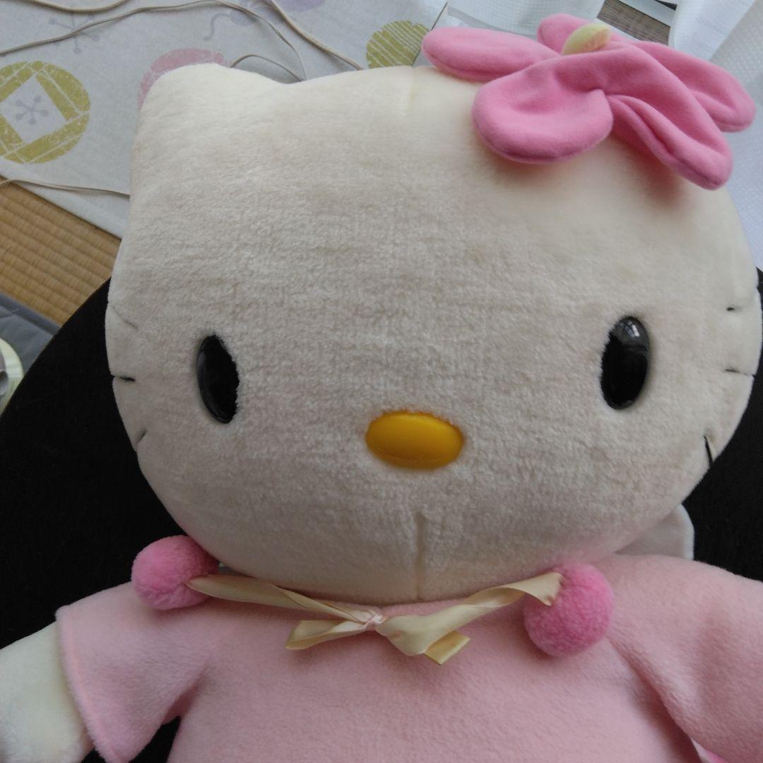 【希少・ビンテージ】ハローキティ ぬいぐるみ 特大 ピンク エンジェル （天使）