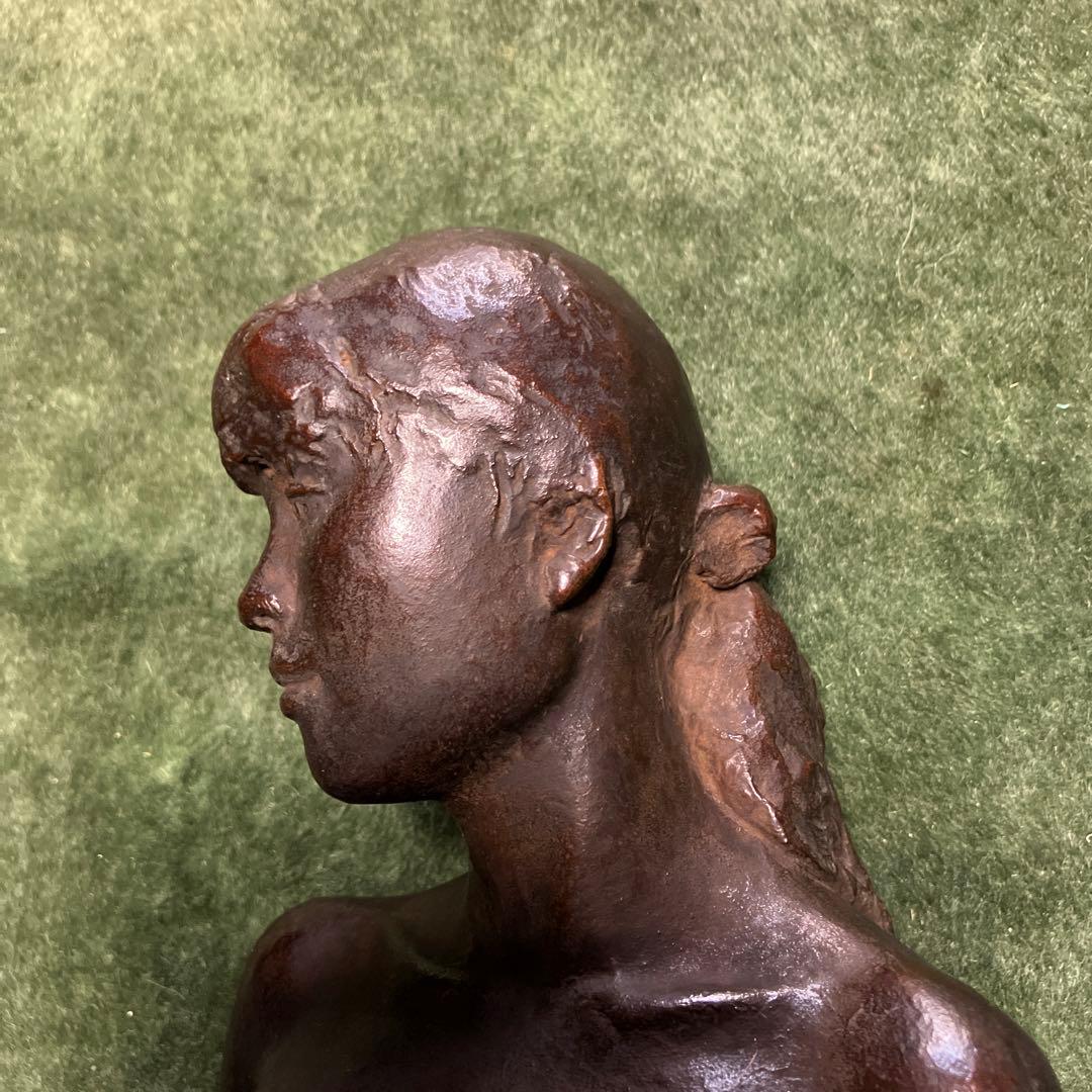 女性彫刻家 笹戸千津子 彫刻 ブロンズ 立像 1989年