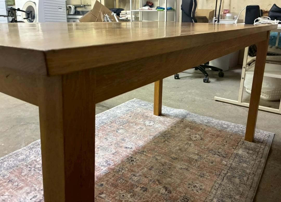 廃盤品 無印良品 無垢材テーブル・オーク材・幅140cm 分解済み