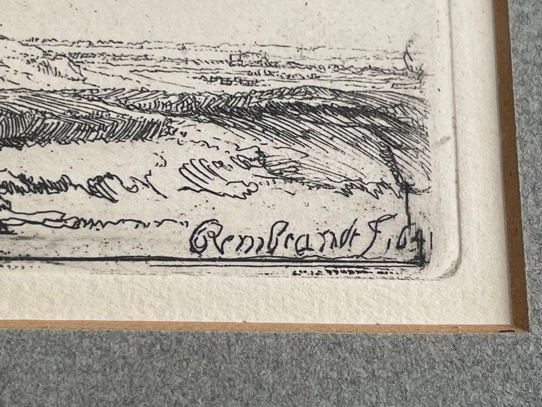 レンブラント・ファン・レイン 風車The windmill 銅版画 エッチング