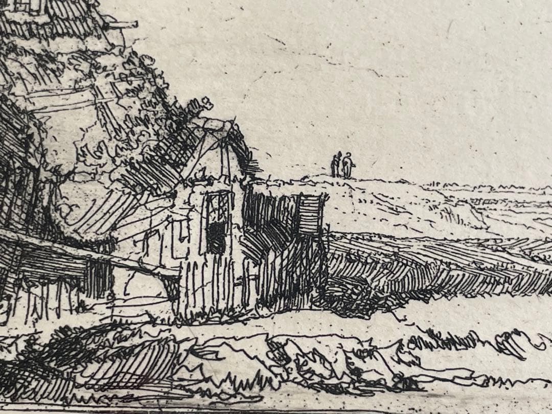 レンブラント・ファン・レイン 風車The windmill 銅版画 エッチング