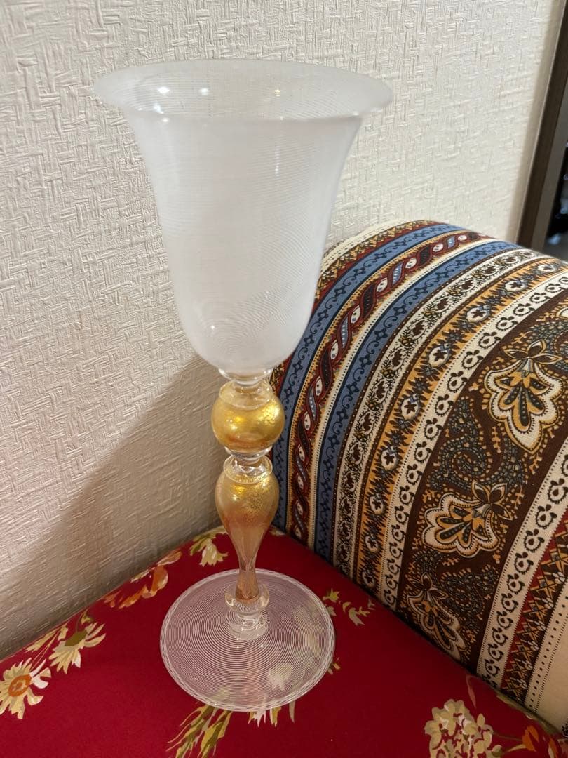 ムラノガラス MURANO ワイングラス フィリグラーナ ヴェネチアガラス