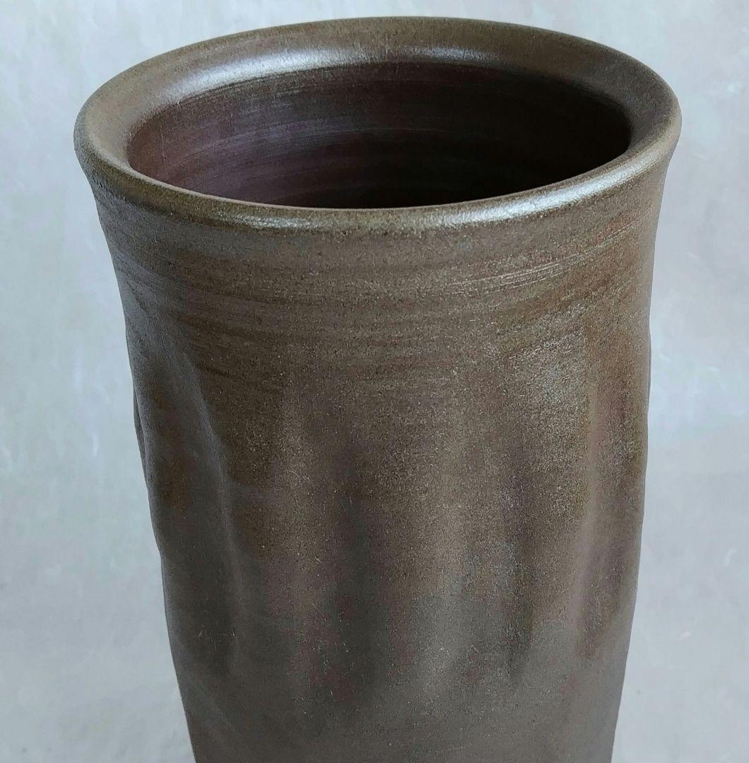 上野焼〆花入 (未使用 新品同様)