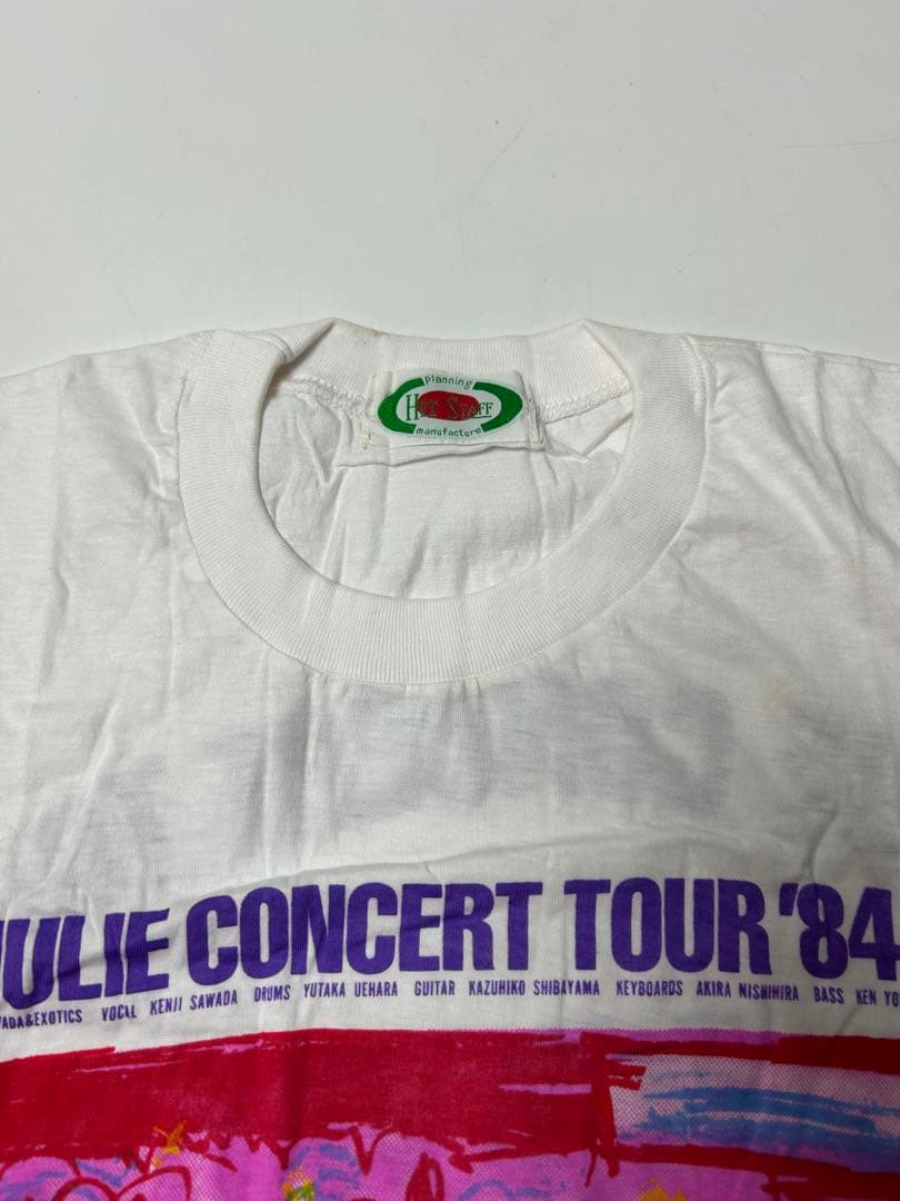 HOT STAFF ジュリー コンサートツアー '84 Tシャツ ホワイト