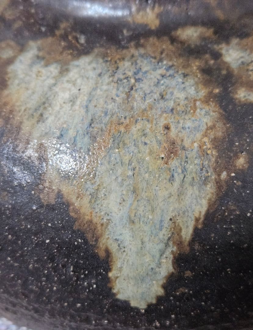 時代古陶磁器❗】江戸時代後期～明治時代 窯変 丸壺 花入れ 高