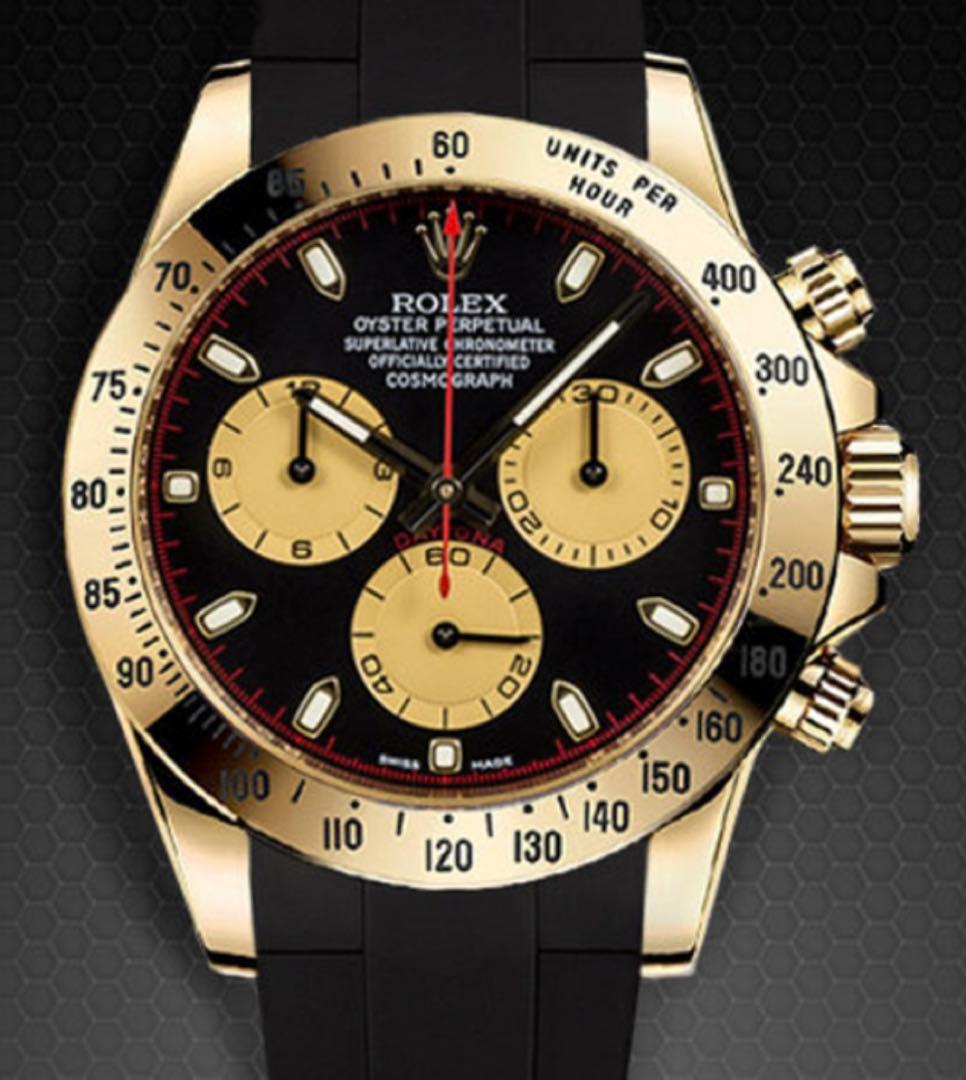 【コンディション◎】定価4.2万ROLEXデイトナ用RUBBER B 【尾錠付】