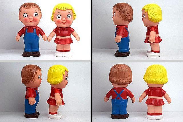 1970’ｓ Campbell KID ビンテージ ソフビ TOY 2個セット