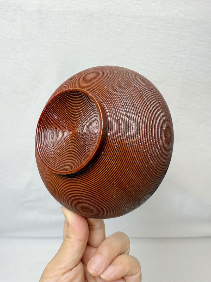 ほぼ未使用 懐石道具 天然木製 本漆塗 千筋 雑煮椀 5客