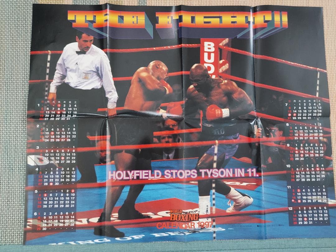 ボクシングポスター イベンダーホリフィールドVSマイクタイソン 96年