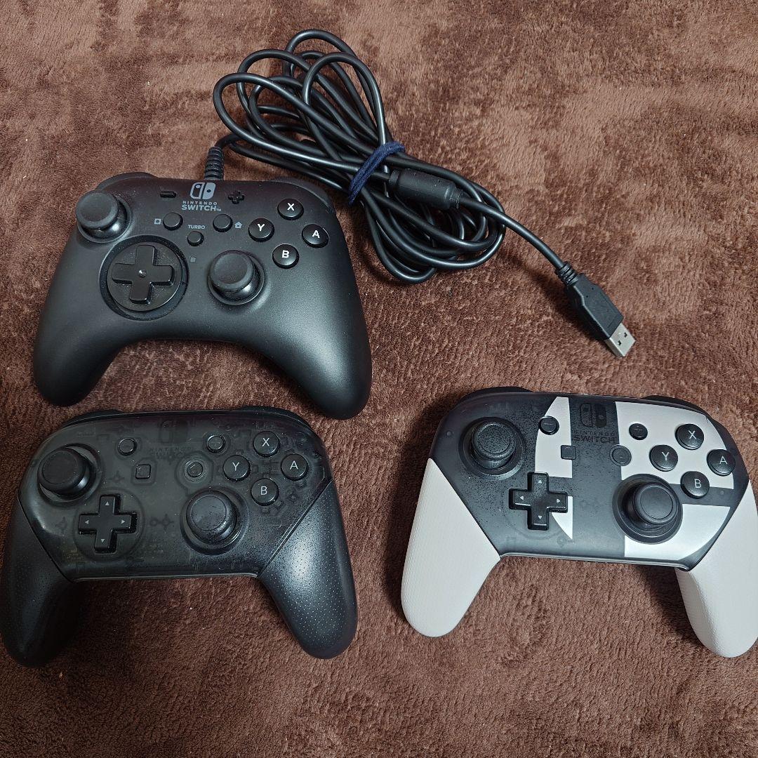 Switch 本体 プロコン2台 有線コントローラー ソフト4本 各種セット