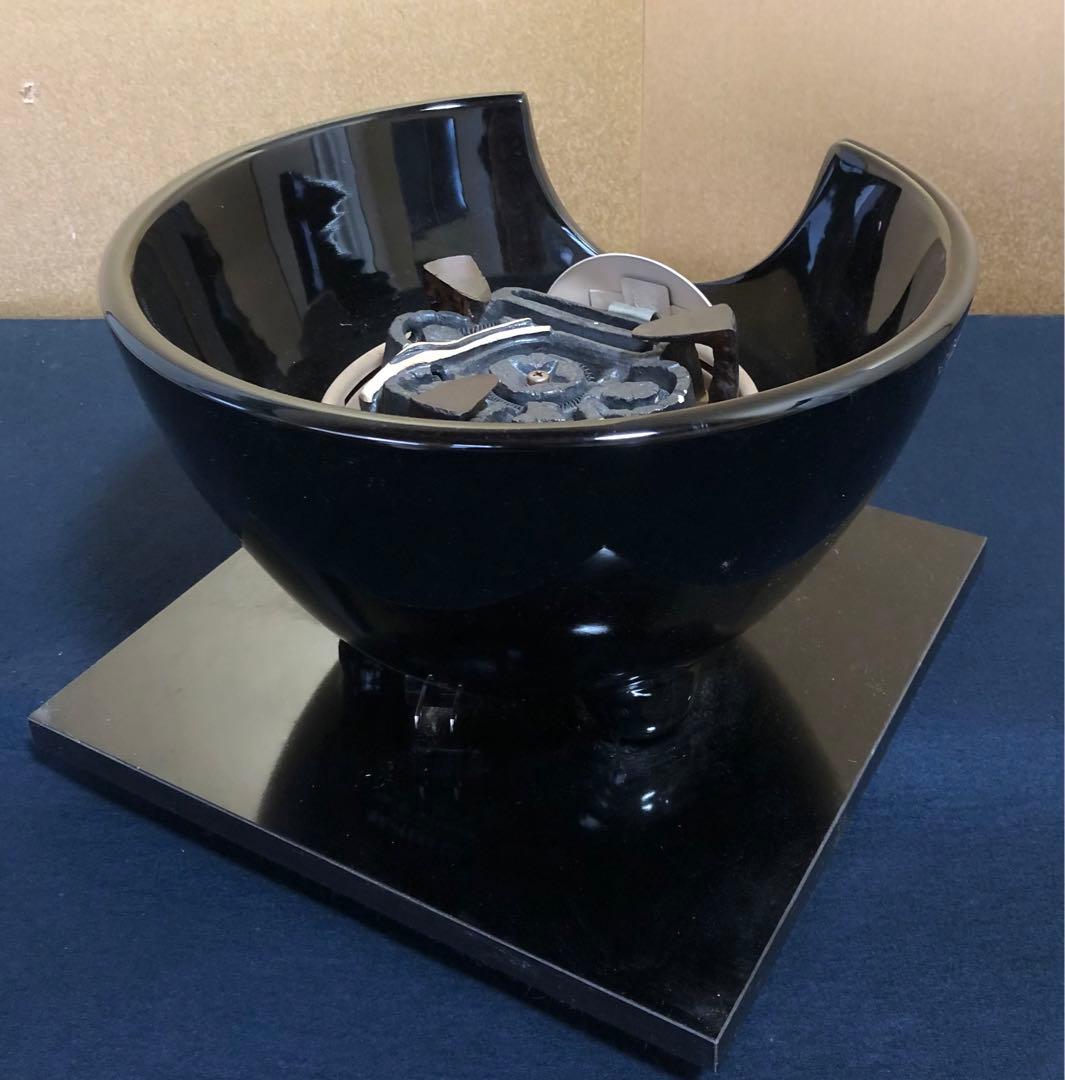 《R》茶道具 黒真塗 野々田式 風炉型電熱器 B 元箱付 ② 1f