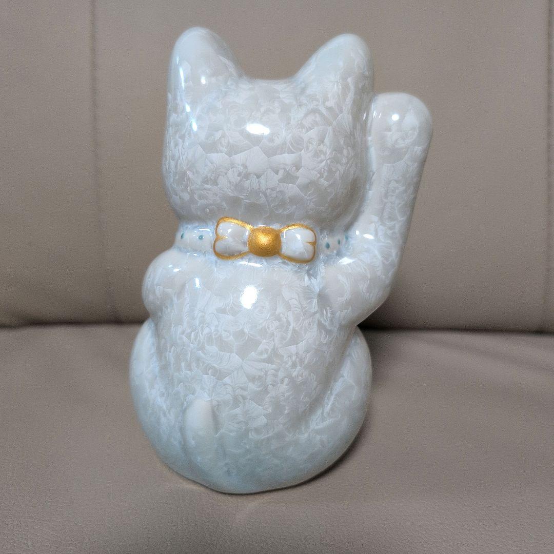 箱付】陶あん 陶葊 招き猫 花結晶 京焼 清水焼 猫