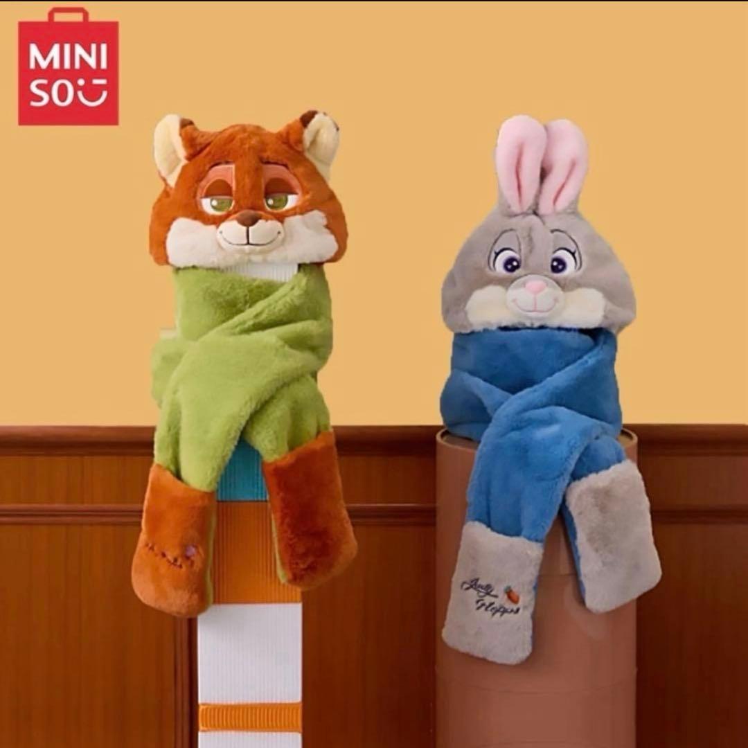 MINISO ズートピア ファンキャップ ニック ジュディ