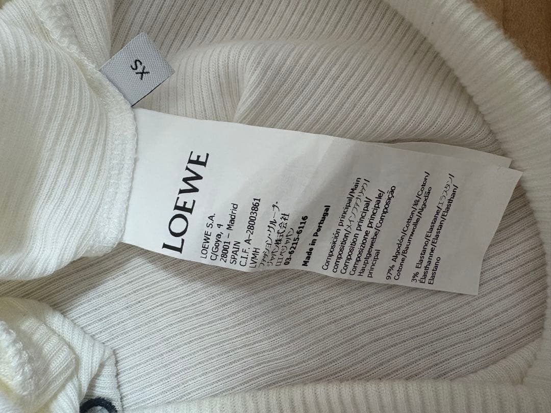 【美品】ロエベ　タンクトップ　ホワイト xs