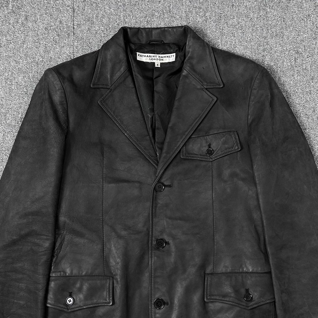 90s 00s本革 キャサリンハムネット レザージャケット アーカイブ