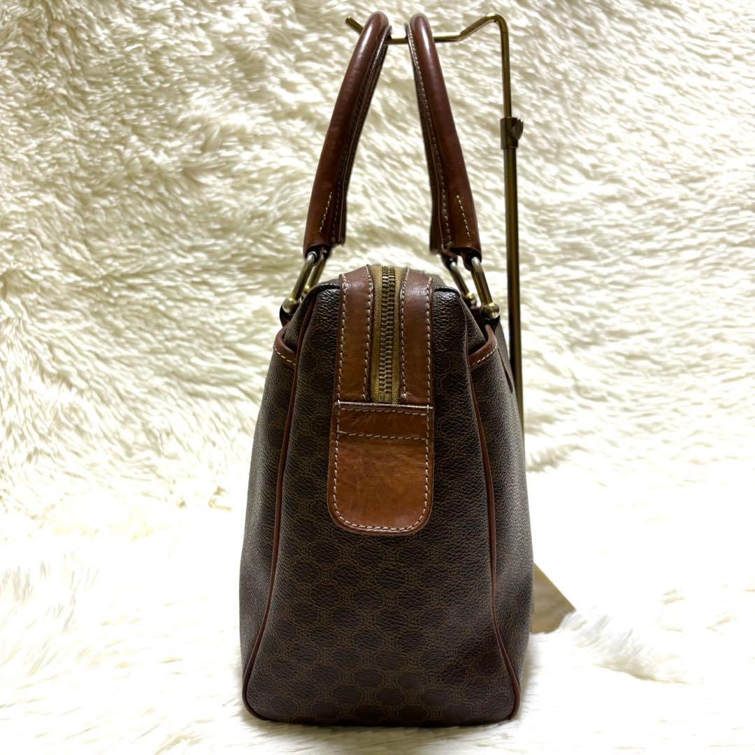 【美品】セリーヌ　ハンドバッグ　ミニボストン　PVC レザー　マカダム　ロゴ金具