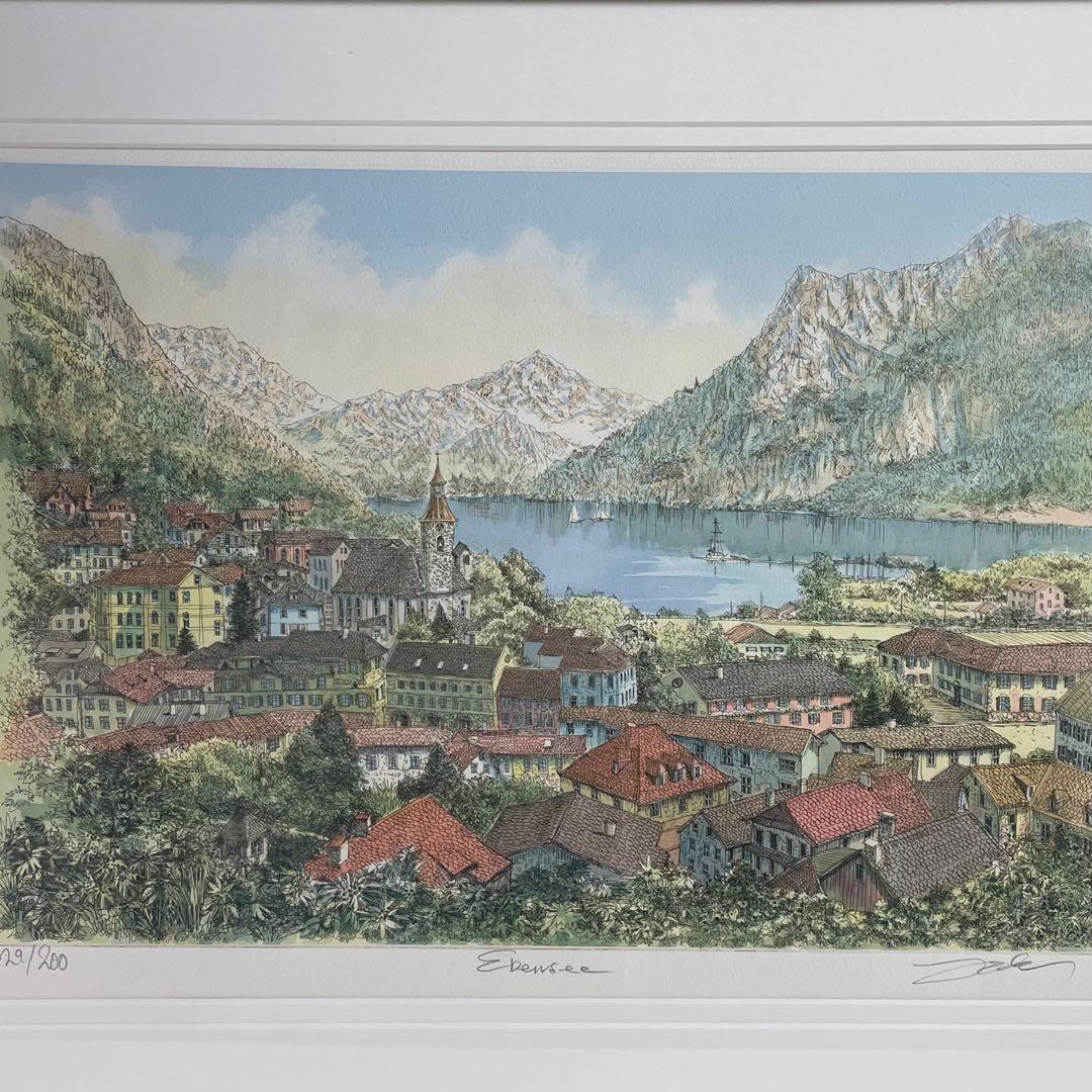 織田義郎 オーストリア エーベンゼー 銅版画 彩色 版画 風景画 - メルカリ