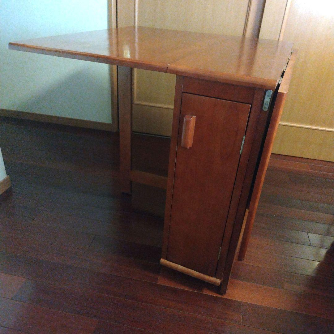 【ひよひよ】天然木 折りたたみ式 バタフライ ダイニングテーブル 送料無料