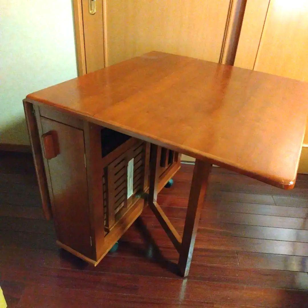 【ひよひよ】天然木 折りたたみ式 バタフライ ダイニングテーブル 送料無料