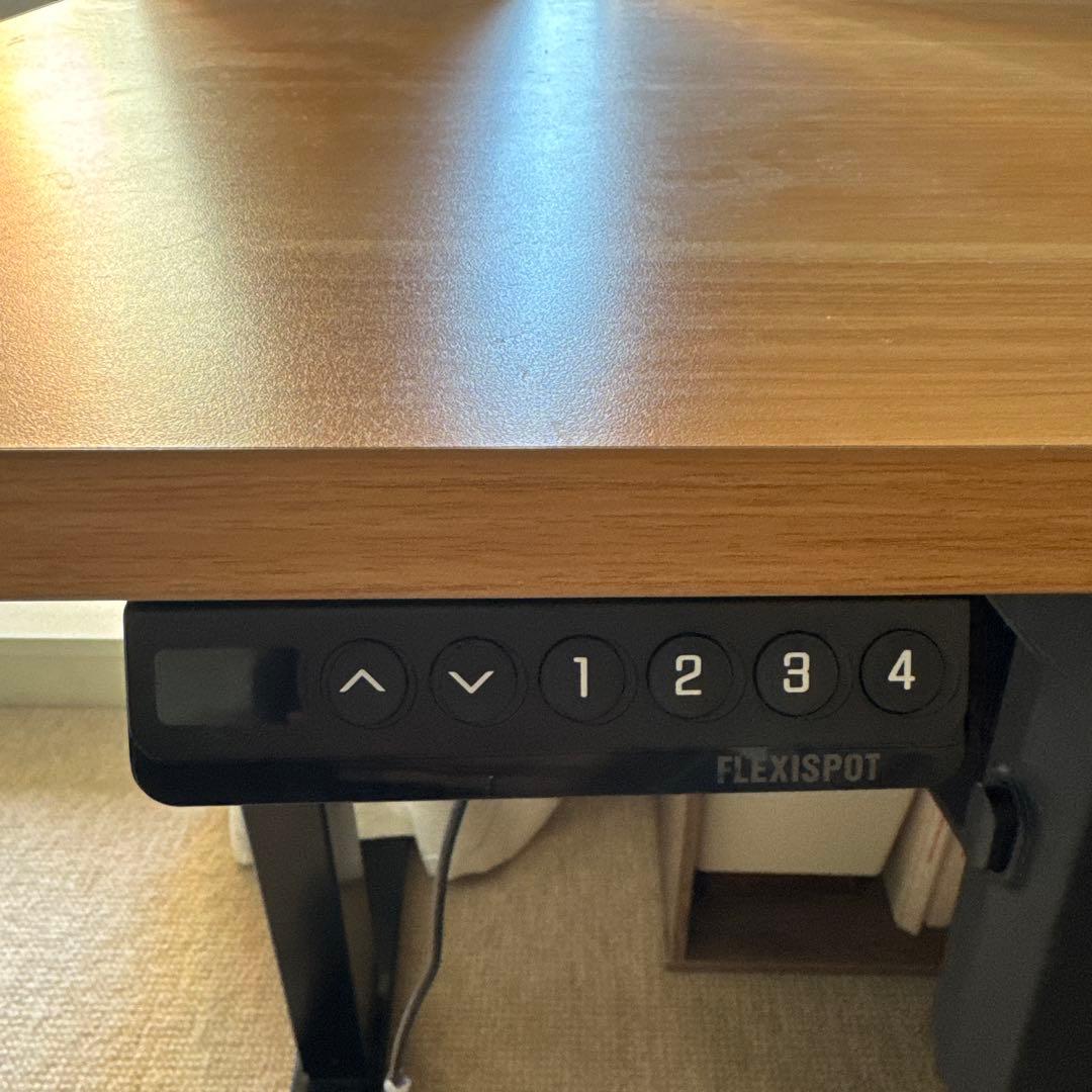 でん　港区引取限定: Flexispot 昇降式木目調パソコンデスク