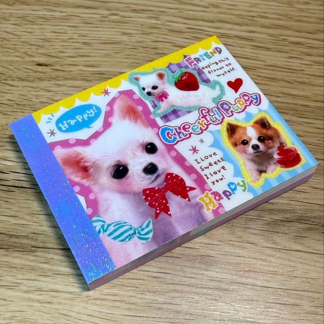 新品未使用☆激レア✨わんこ ミニメモ帳 平成レトロ カミオジャパン