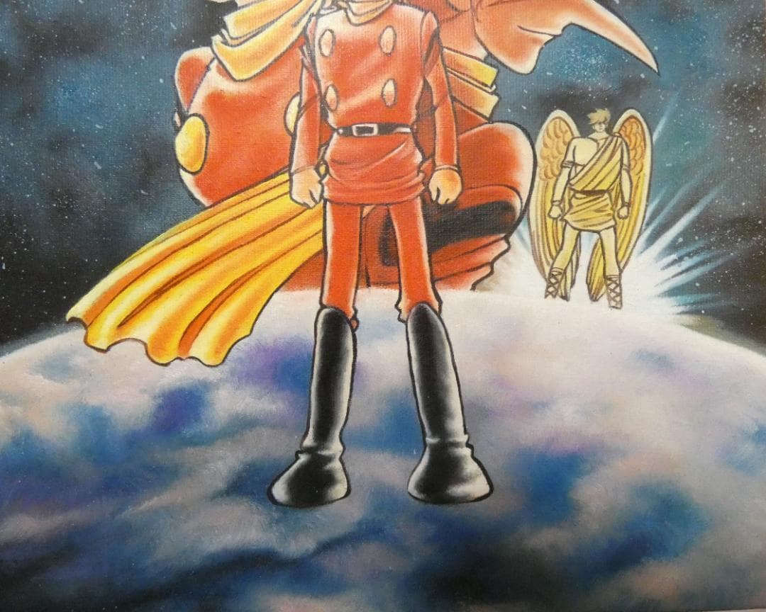 絵画　額付き　石ノ森章太郎　 F6 【　人物　】手描き