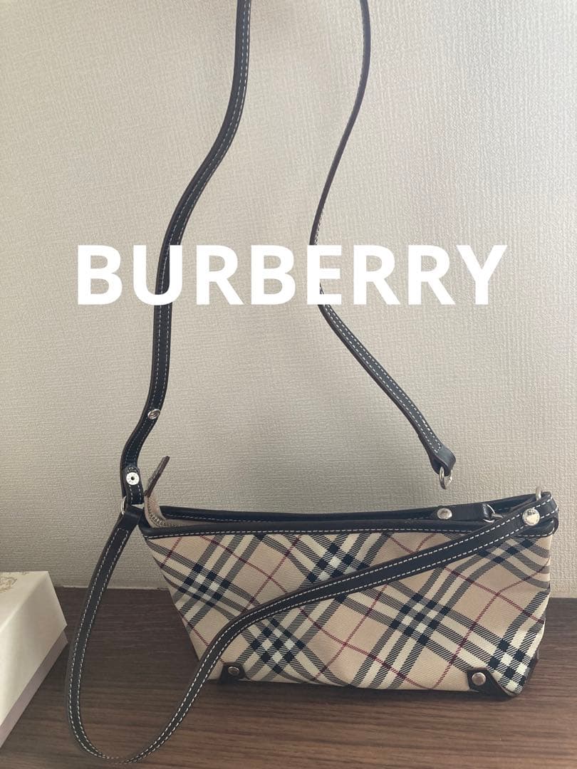 新品】バーバリーブルーレーベル ノバチェック 2way ショルダーバック