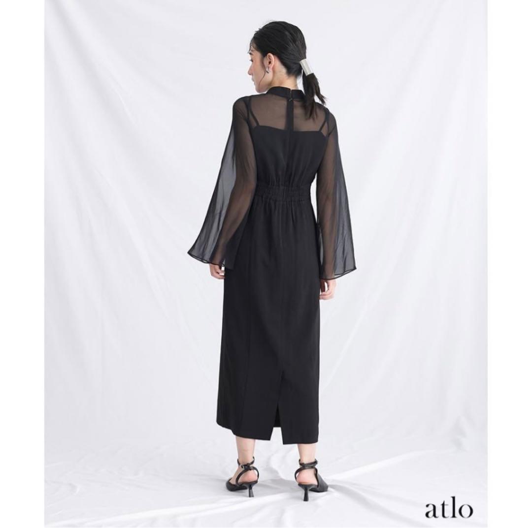 プールヴー　atloスリットスリーブジレ付きワンピース　Lサイズ