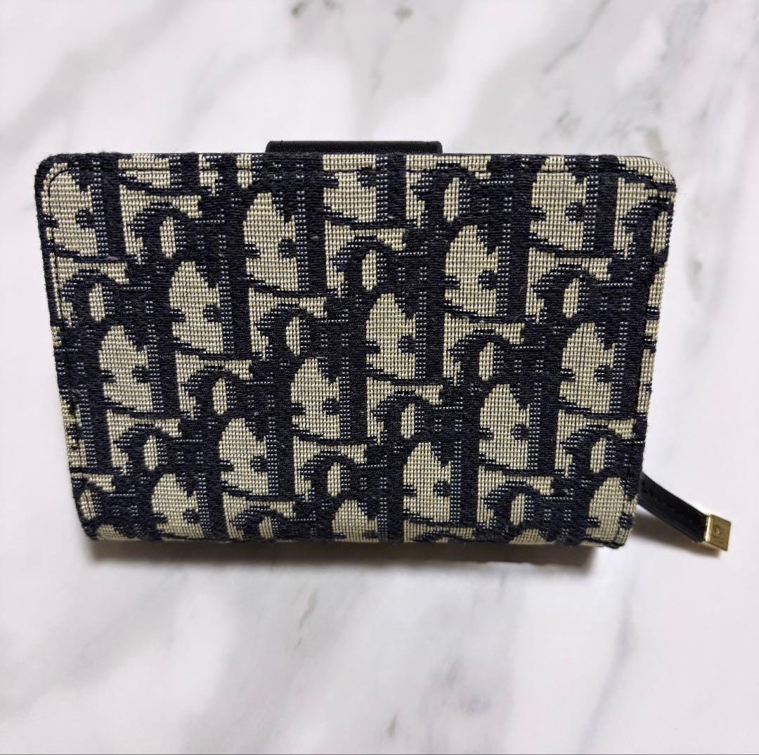 【✨新品未使用✨】Dior 二つ折り財布 ネイビー/ブラック 新品未使用