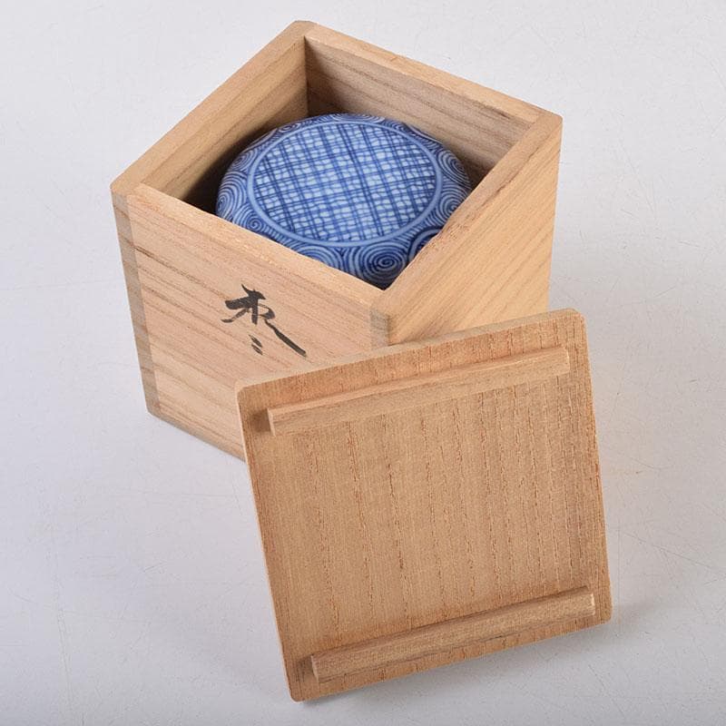 茶道具 陶佳造 染付 渦文 棗 共箱 V 8753 - メルカリ