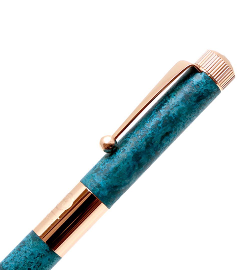 ROMEO No．3ボールペン 細軸 斑紋ガス青銅色／アプリコット