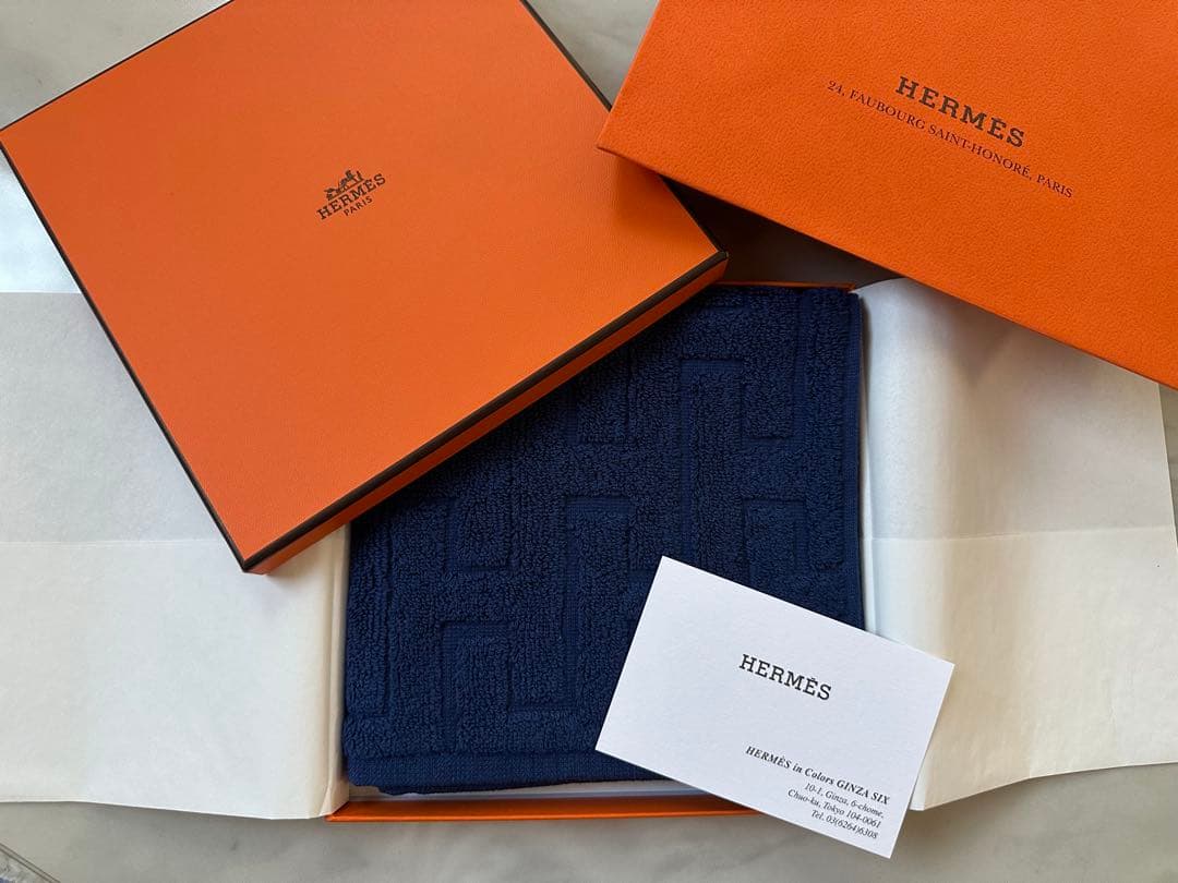 HERMES エルメス カレ・タオル ＜ステアーズ＞ 新品・未使用品 未使用