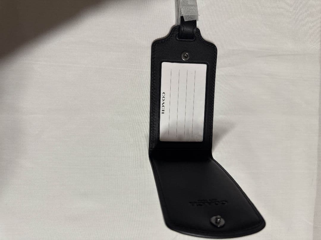 値下げ〇 コーチ ネームタグ シグネチャー ラゲッジタグ チャコール