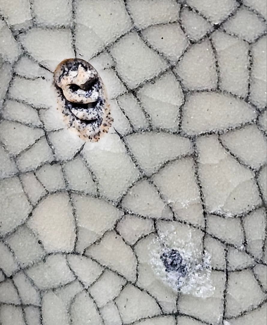 明治時代　膳所焼　ぜぜ焼　氷裂文様　香炉　火入れ　茶道具　茶器　香道具　香器