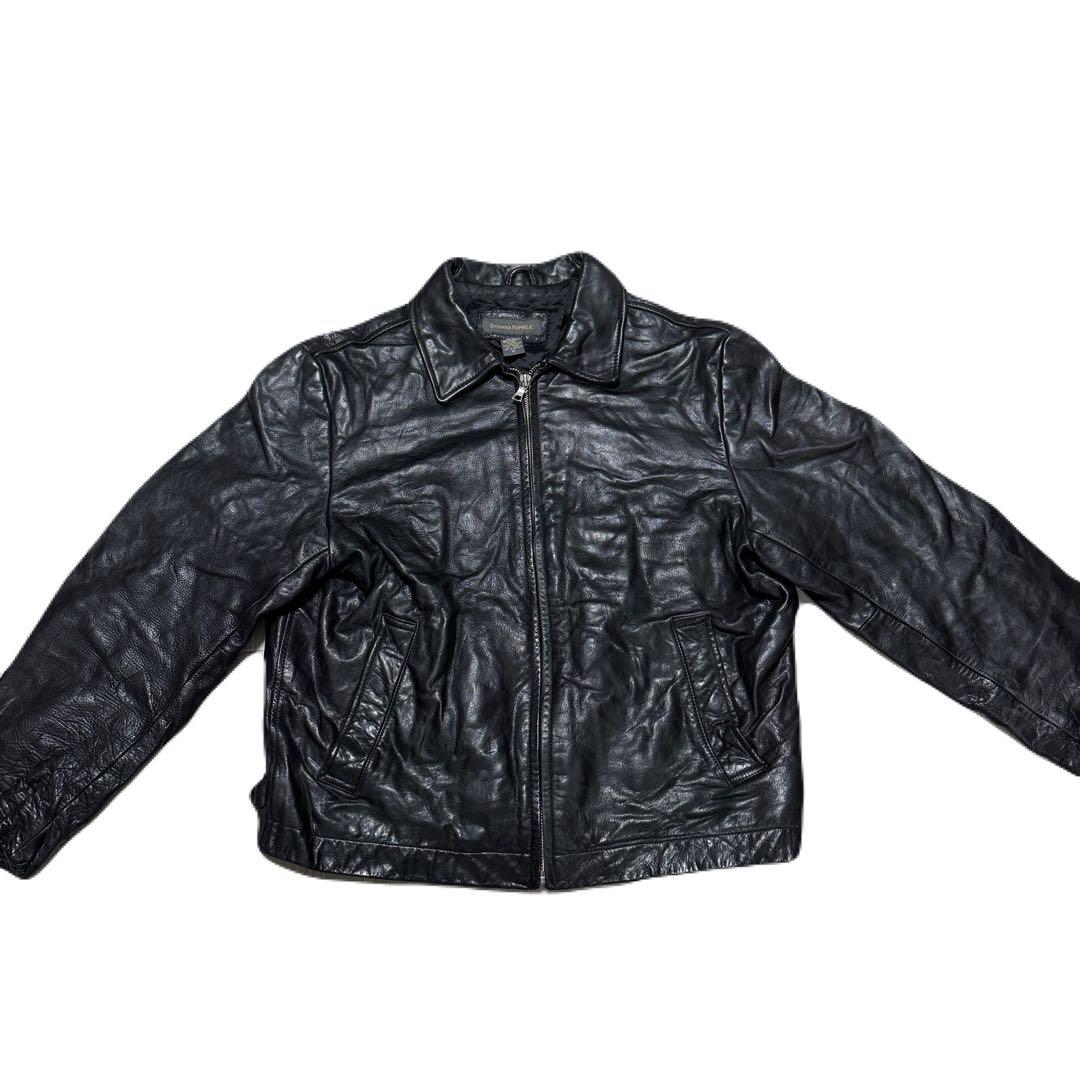 BANANA REPUBLIC 90's 黒タグ レザージャケット ドリズラー
