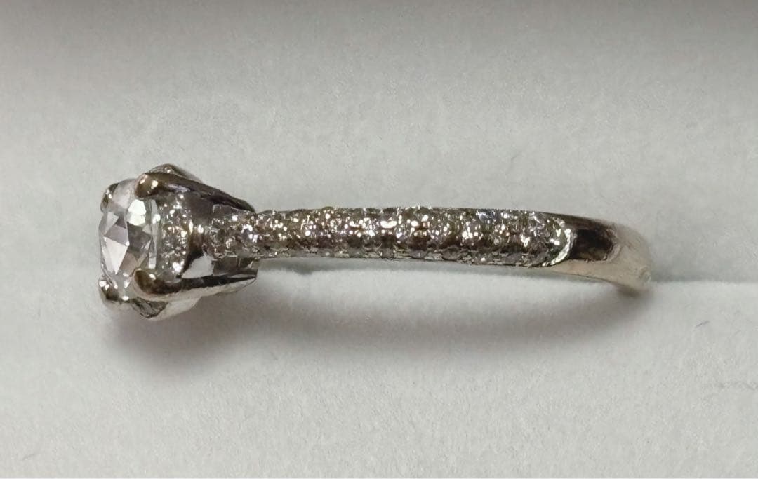 k18WG ローズカットダイヤモンドリング