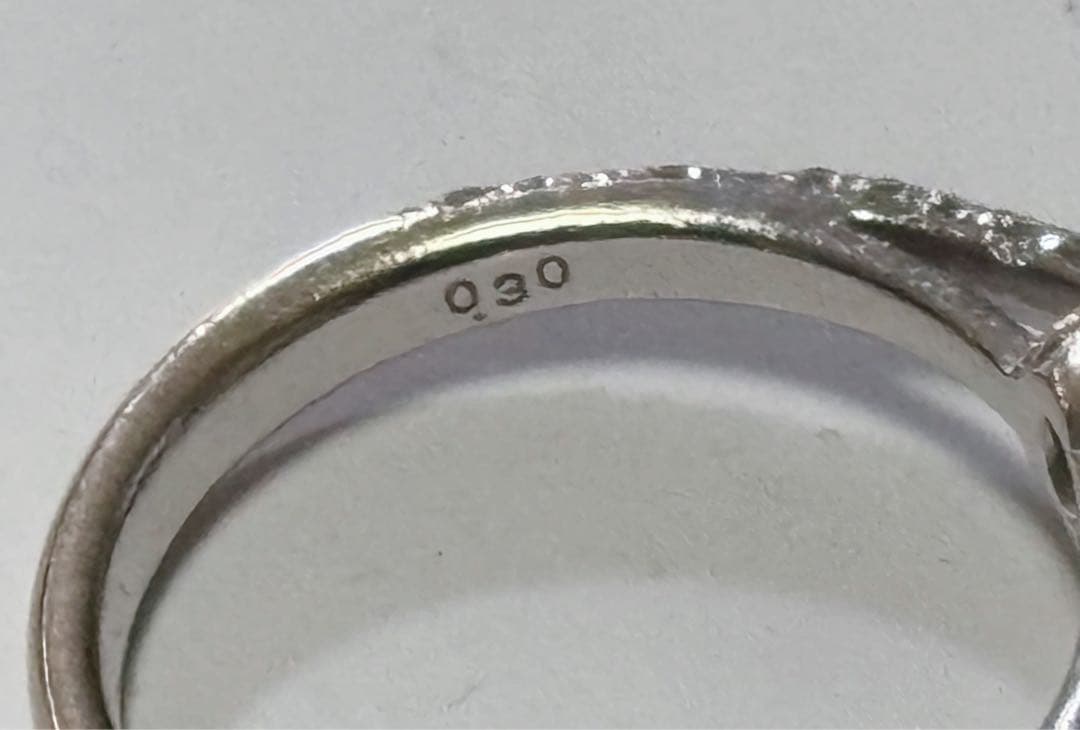 k18WG ローズカットダイヤモンドリング