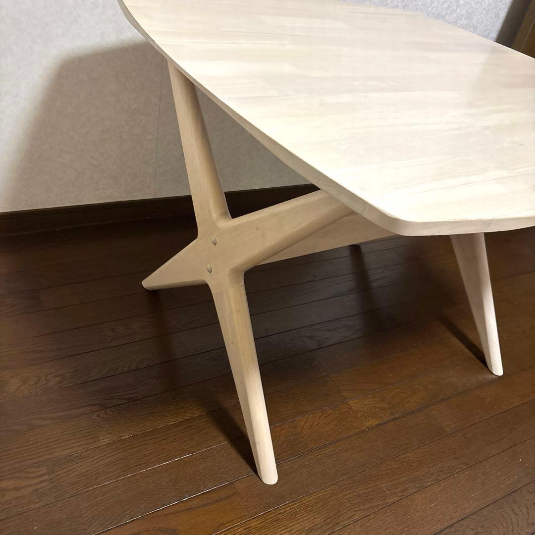 【美品】ニトリ リビングダイニングテーブル リラックスワイド ホワイト