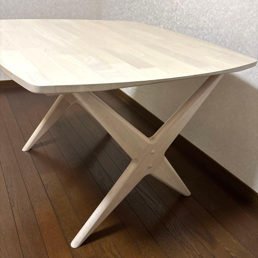 【美品】ニトリ リビングダイニングテーブル リラックスワイド ホワイト