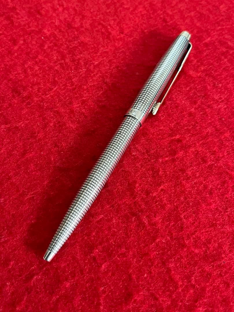 パーカー75ボールペン シズレ スターリングシルバー ❗️リフィル新品‼️