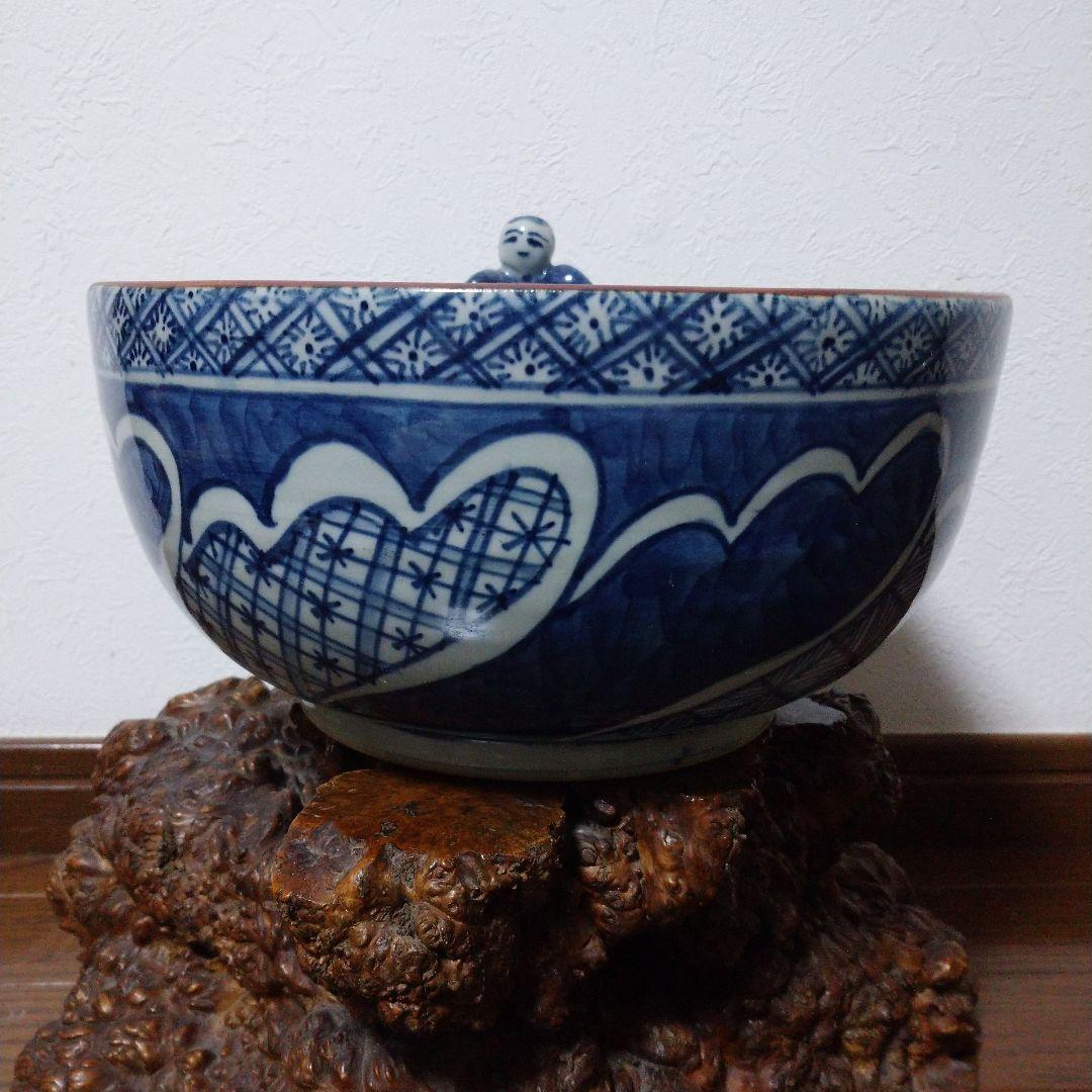 大特価‼️ 最終値下げ‼️水野菊夫作‼️祥瑞ワインクーラー‼️大鉢‼️一点物‼️