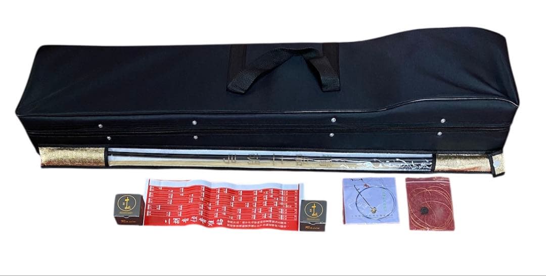 二胡 紅木 蛇皮 セミハードケースセット