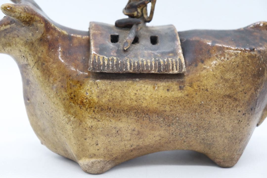 中国 磁州窯 黄釉 牛童子型香炉 送料込み250621 - メルカリ