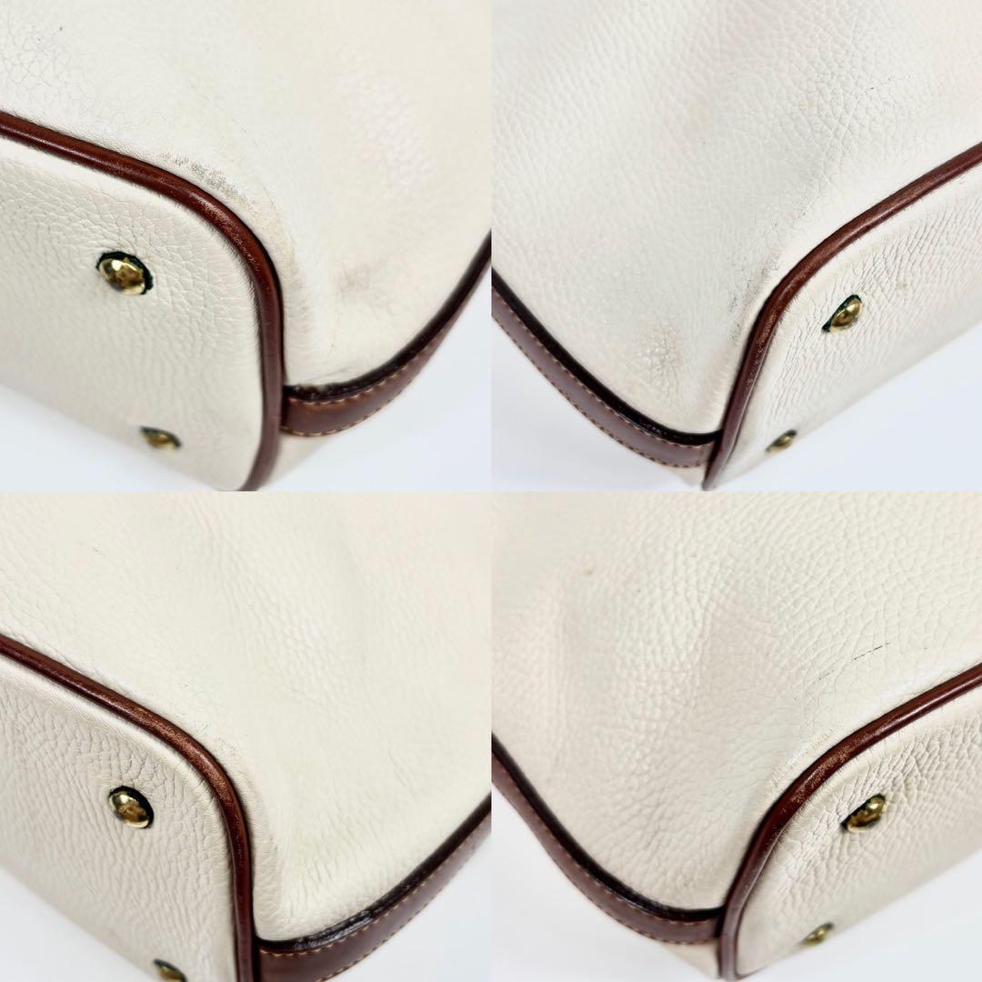 【希少】OLD COACH シボ　バイカラー　レザー ハンドバッグ　2way