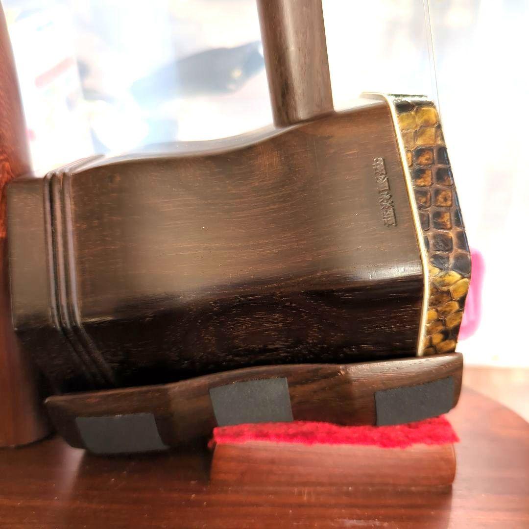 胡涵柔製作 未使用 最上級明清老紅木 回紋頭二胡7